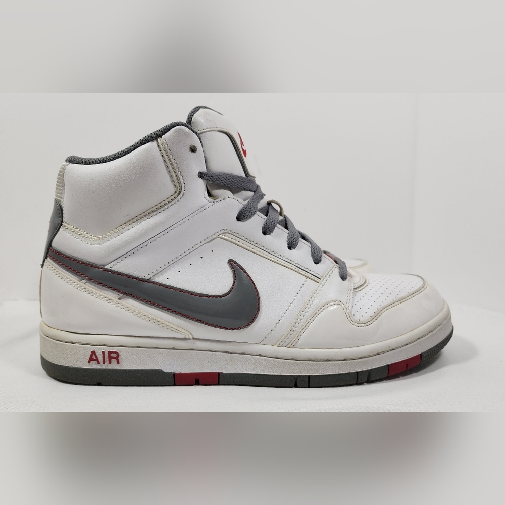 NIKE AIR LUNAR FORCE 1 MENS BASKETBALL SHOES SIZE 10.5 WHITE / RED - Picture 7 of 13